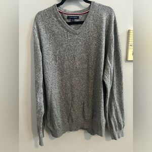 Classic gray v-neck sweater